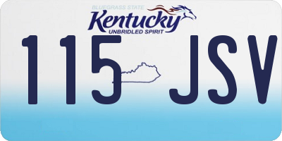 KY license plate 115JSV