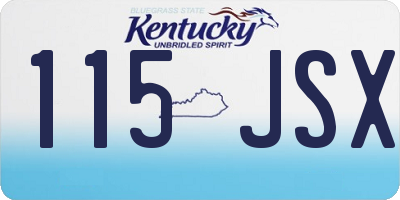 KY license plate 115JSX
