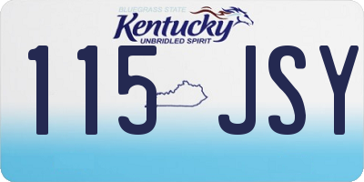 KY license plate 115JSY