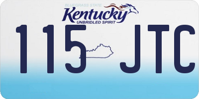 KY license plate 115JTC