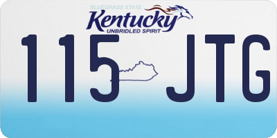 KY license plate 115JTG