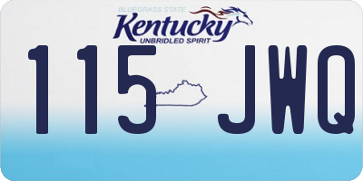KY license plate 115JWQ