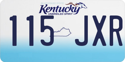 KY license plate 115JXR