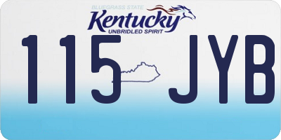 KY license plate 115JYB