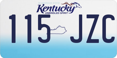 KY license plate 115JZC