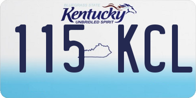 KY license plate 115KCL