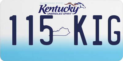 KY license plate 115KIG