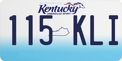 KY license plate 115KLI