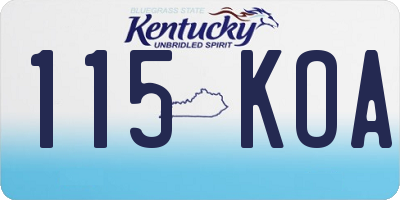 KY license plate 115KOA
