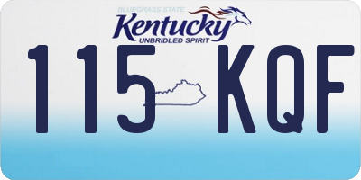 KY license plate 115KQF