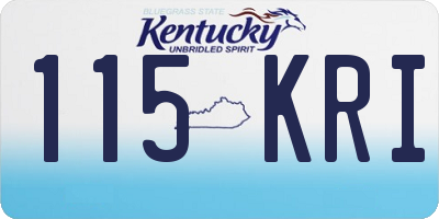 KY license plate 115KRI