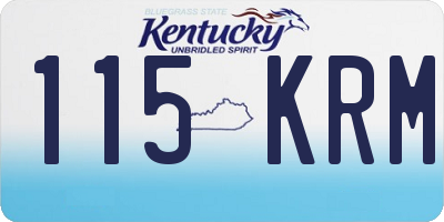KY license plate 115KRM