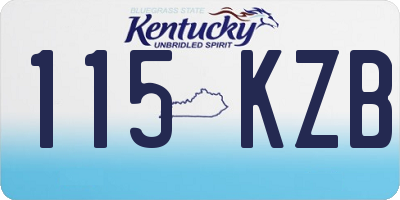KY license plate 115KZB