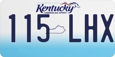 KY license plate 115LHX