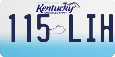 KY license plate 115LIH