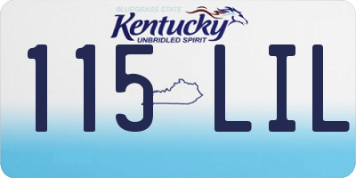 KY license plate 115LIL