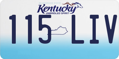 KY license plate 115LIV