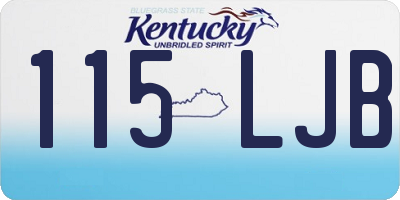 KY license plate 115LJB