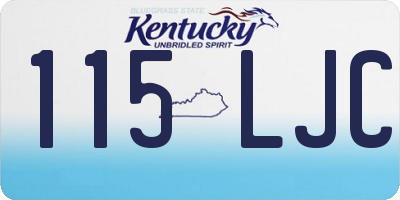 KY license plate 115LJC