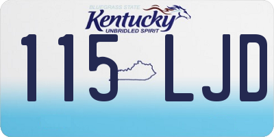 KY license plate 115LJD