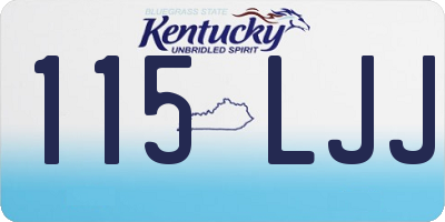 KY license plate 115LJJ