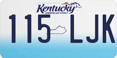 KY license plate 115LJK
