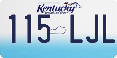 KY license plate 115LJL