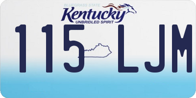 KY license plate 115LJM