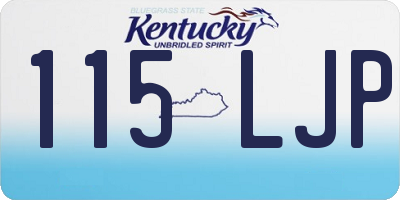 KY license plate 115LJP