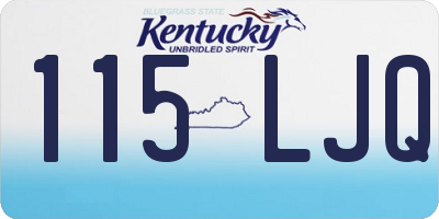 KY license plate 115LJQ