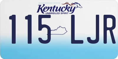 KY license plate 115LJR