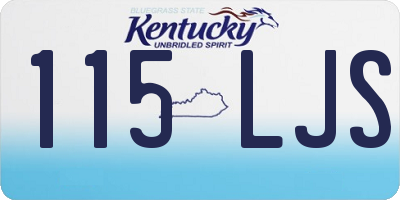 KY license plate 115LJS