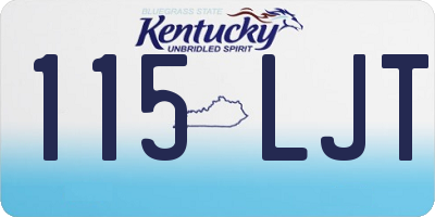 KY license plate 115LJT