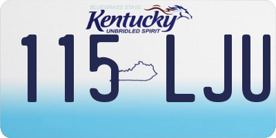 KY license plate 115LJU