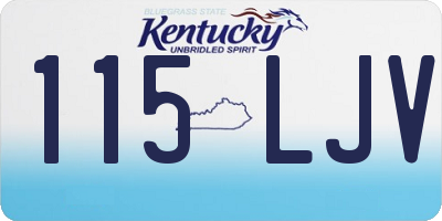KY license plate 115LJV