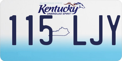 KY license plate 115LJY