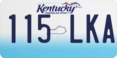 KY license plate 115LKA