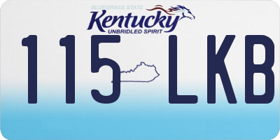 KY license plate 115LKB