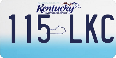 KY license plate 115LKC