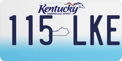 KY license plate 115LKE