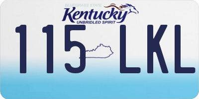 KY license plate 115LKL
