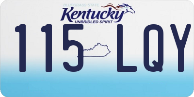 KY license plate 115LQY