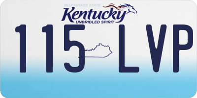KY license plate 115LVP