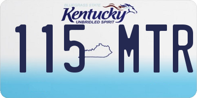 KY license plate 115MTR