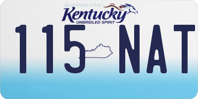 KY license plate 115NAT