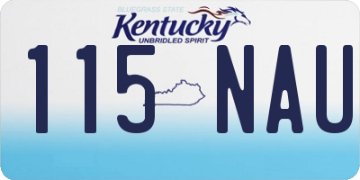 KY license plate 115NAU