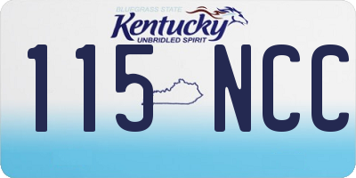 KY license plate 115NCC