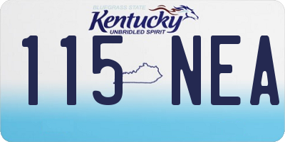KY license plate 115NEA