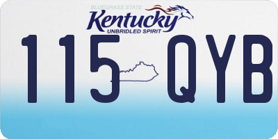 KY license plate 115QYB