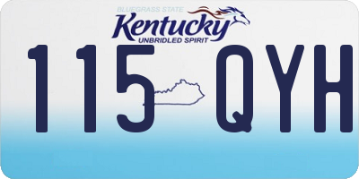 KY license plate 115QYH